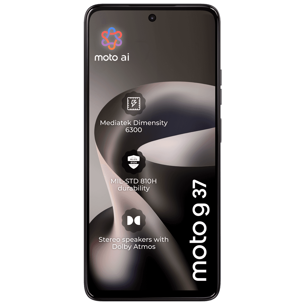 Motorola g37 i grått, framsida